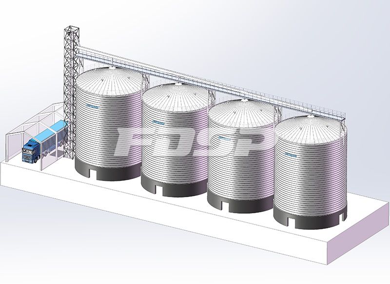 建材行業(yè)4-3000T水泥鋼板倉工程